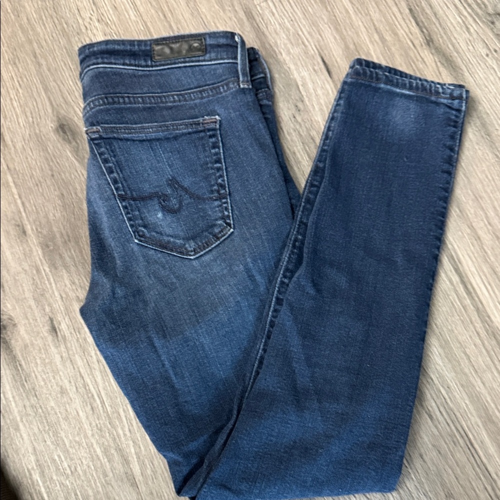 AG Adriano Goldschmied Dark Blue Skinny Jeans EUC - Picture 1 of 7
